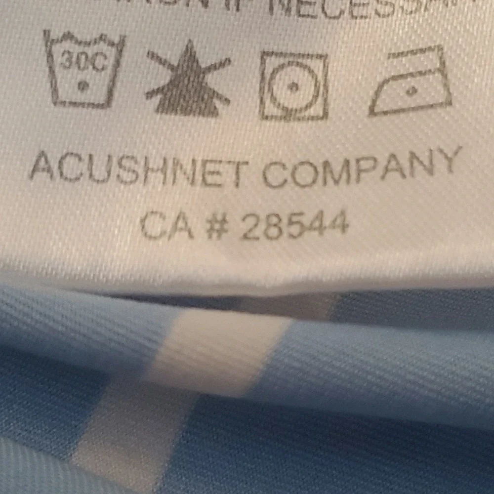 Footjoy FJ‎ Polo Shirt Blue White Striped Golf Mens 2XL Eagle Rock Golf Resort